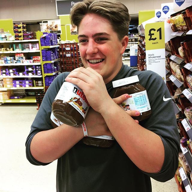 He found the Nutella!