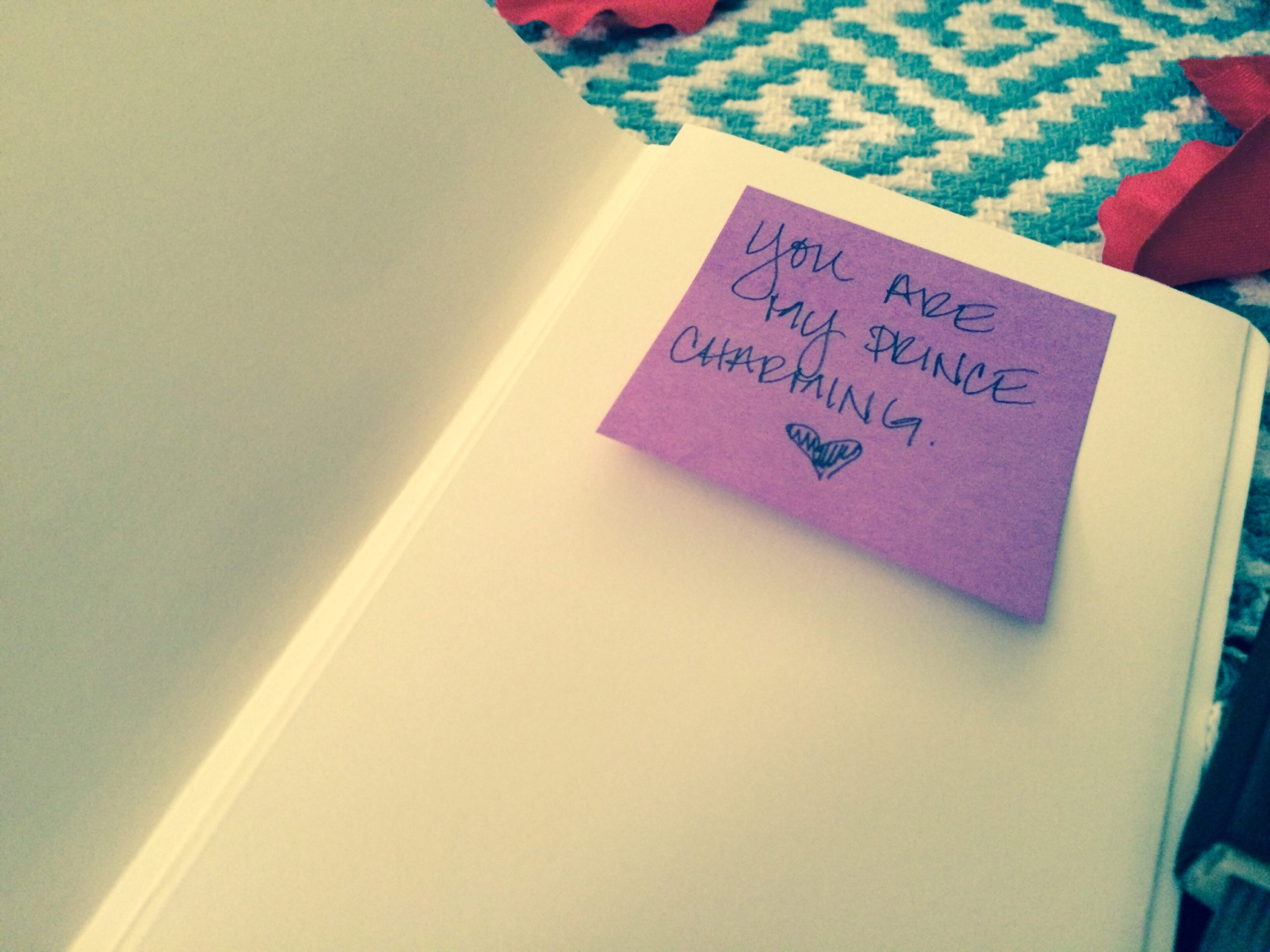A new notebook with a nice note.